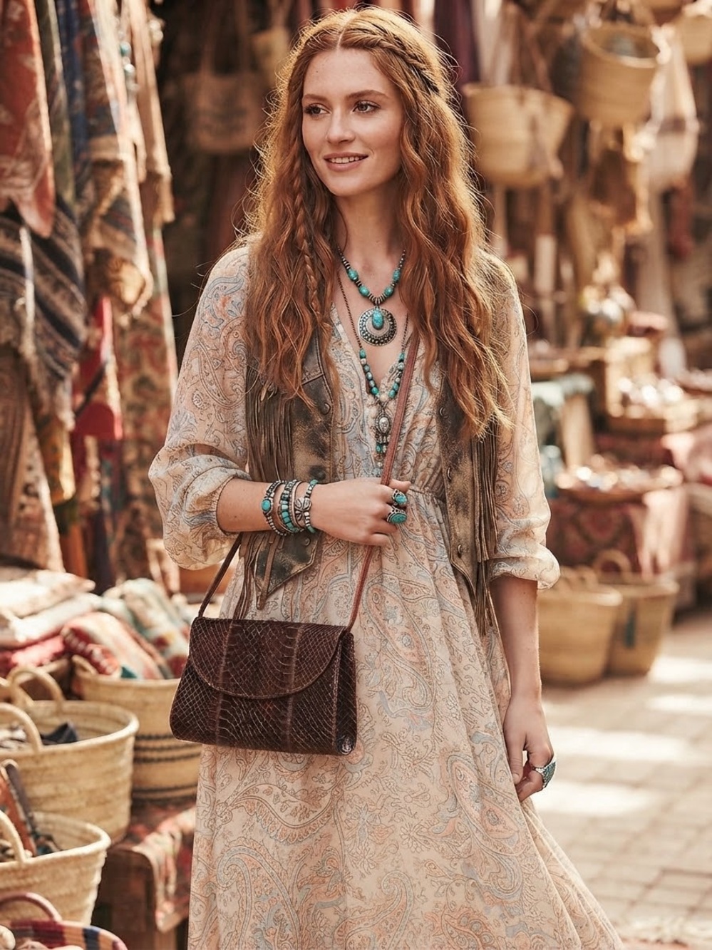 Brown Snake-Texture Crossbody crossbody Pallizio